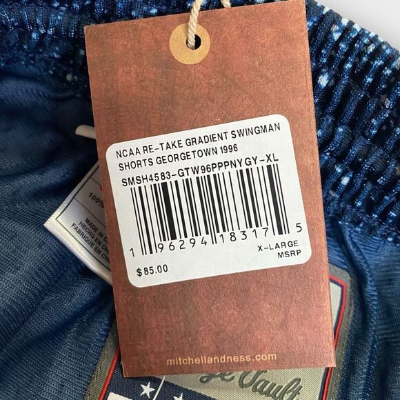 Mitchell & Ness Georgetown Hoyas NCAA Spray Paint Swingman Shorts Mens size XL - Picture 10 of 10